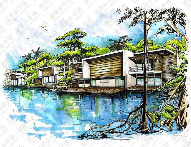 武漢黑箭頭手繪&middot;環(huán)境設計考研基礎手繪作品分享